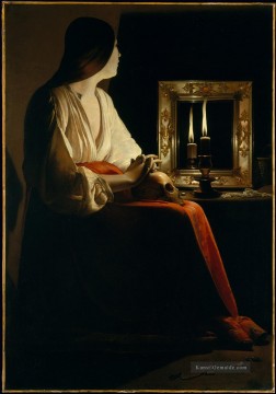Der büßende Magdalenen Kerzenlicht Georges de La Tour Ölgemälde